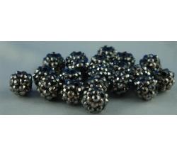 50 Shamballa Strassperlen  Beads 10mm anthrzit